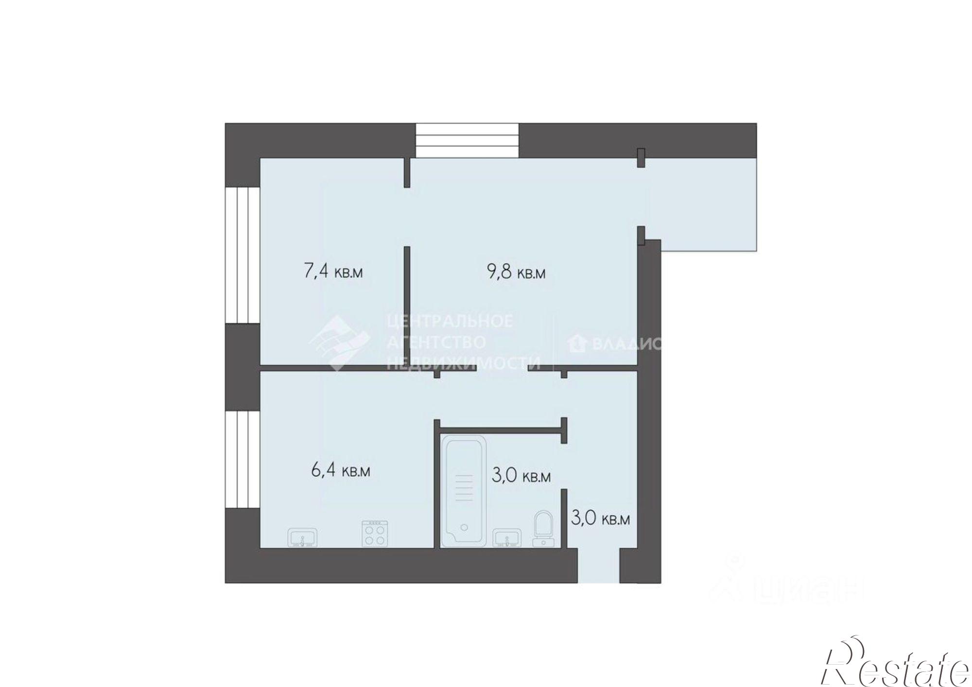 Купить квартиру за 2 700 000 рублей на ул Строителей, 15