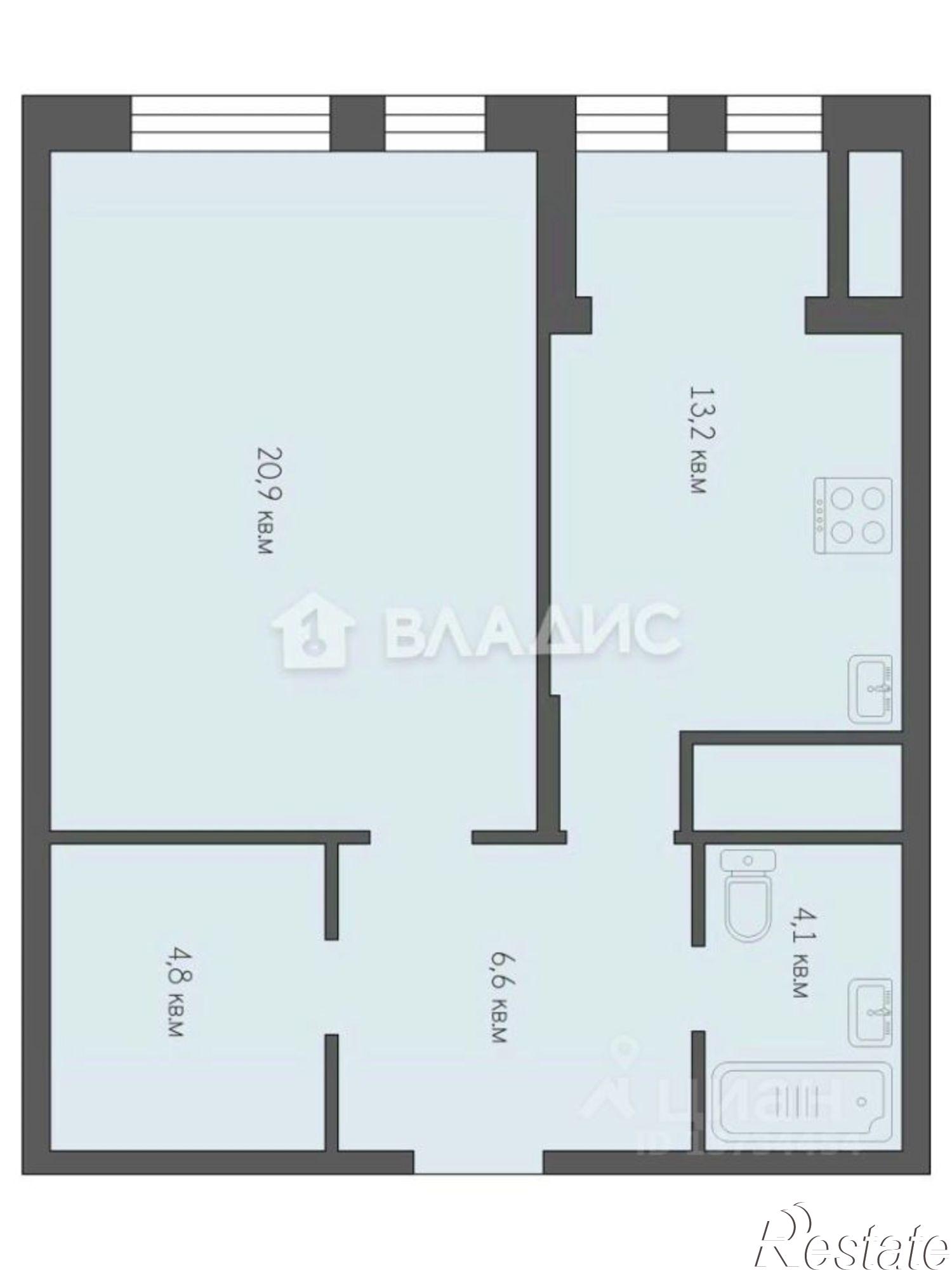 Купить квартиру за 6 500 000 рублей на Полевая улица, 75