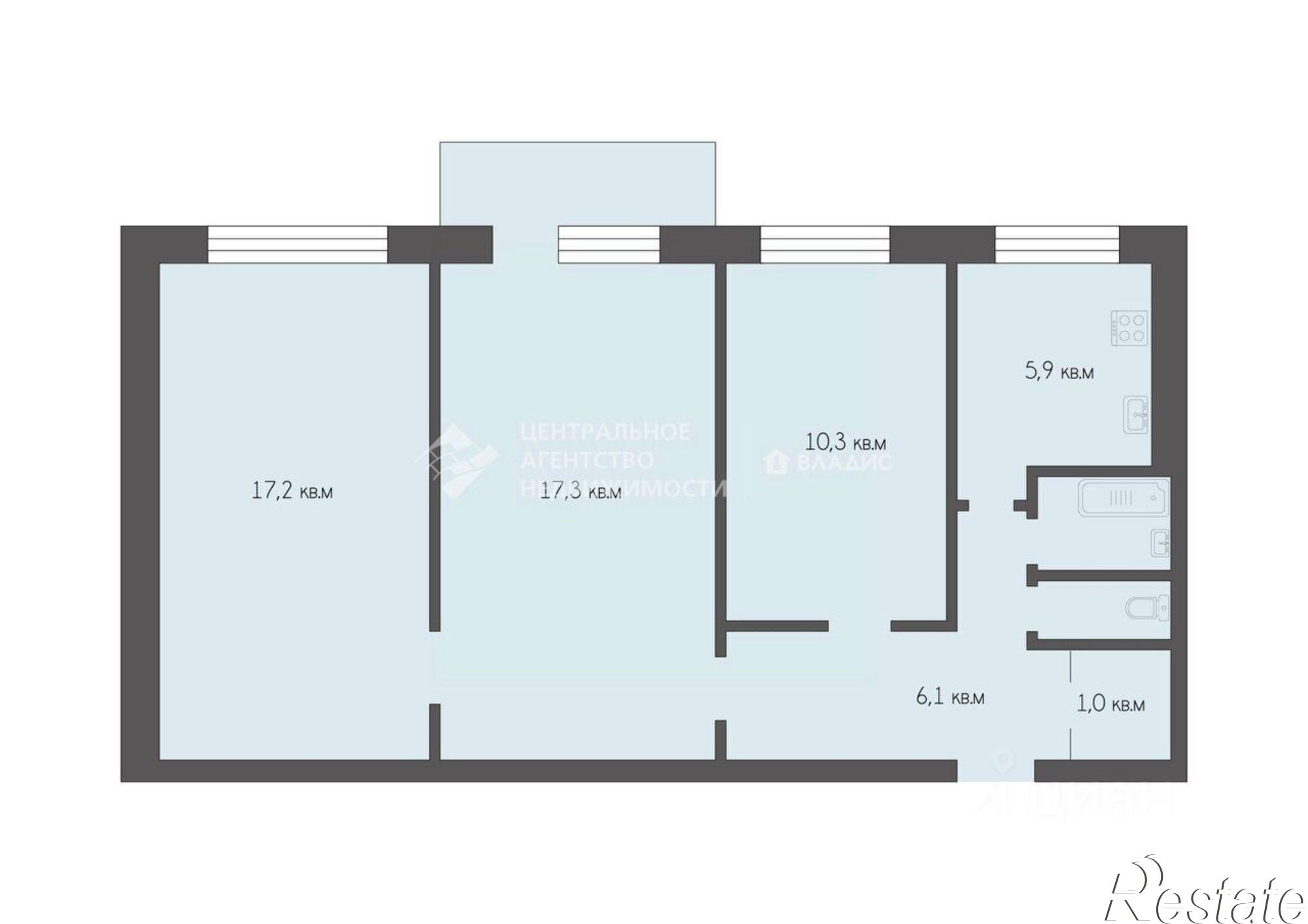 Купить квартиру за 3 290 000 рублей на улица Советской Армии, 19/9