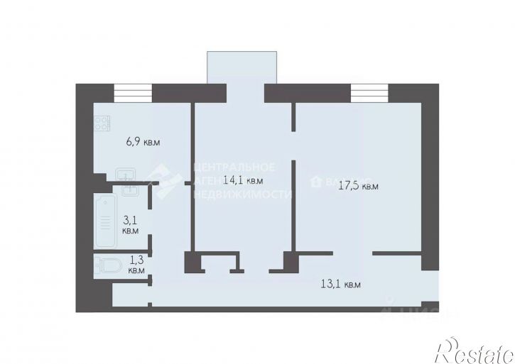 2-комн квартира улица Циолковского, 18/6,  д. 18/6