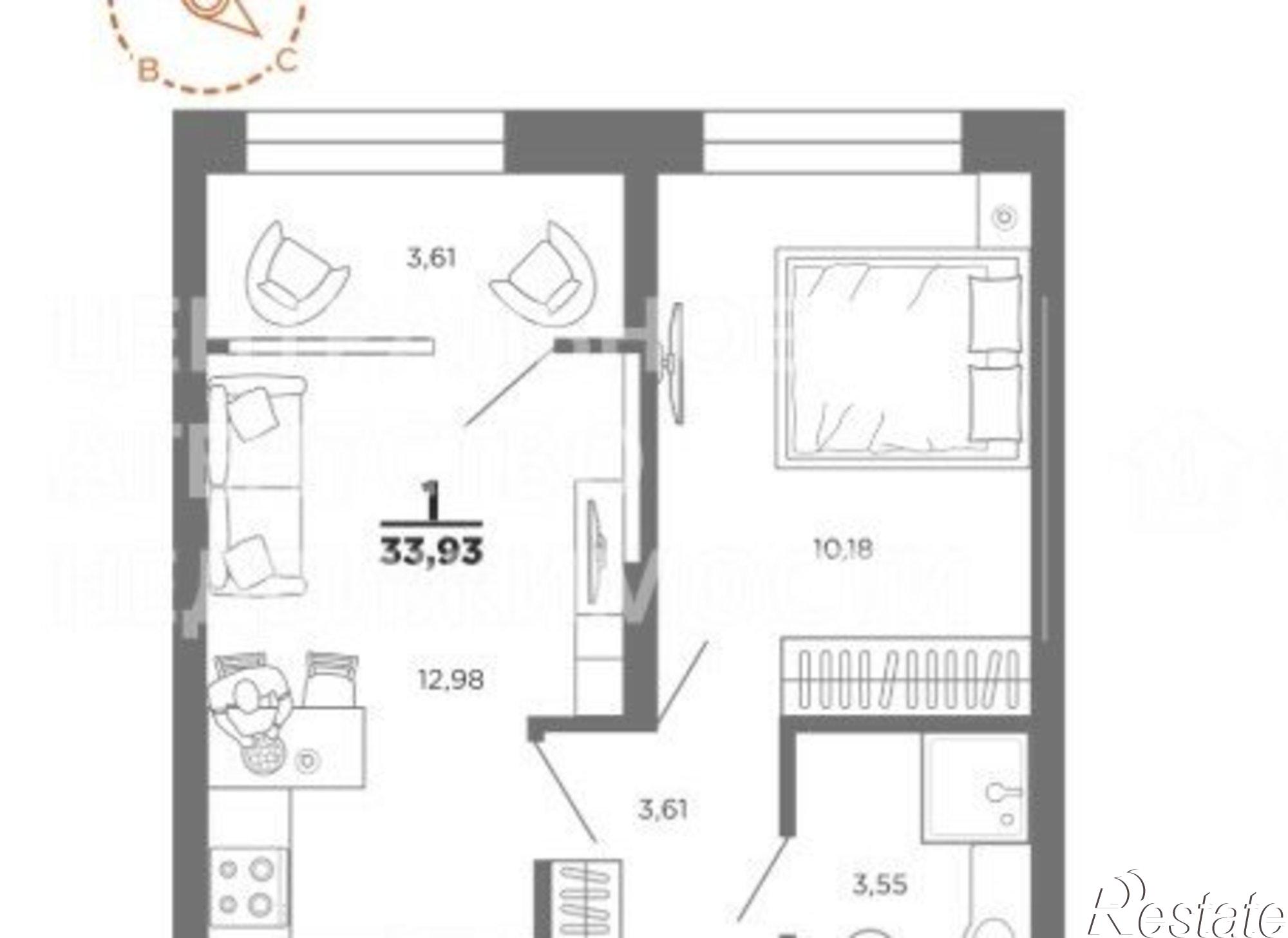 Купить квартиру за 4 950 000 рублей на Новая улица, 41