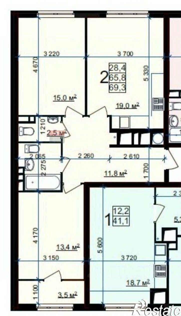 2-комн квартира ул Быстрецкая, 18 2,  д. 18 2,  к. 2