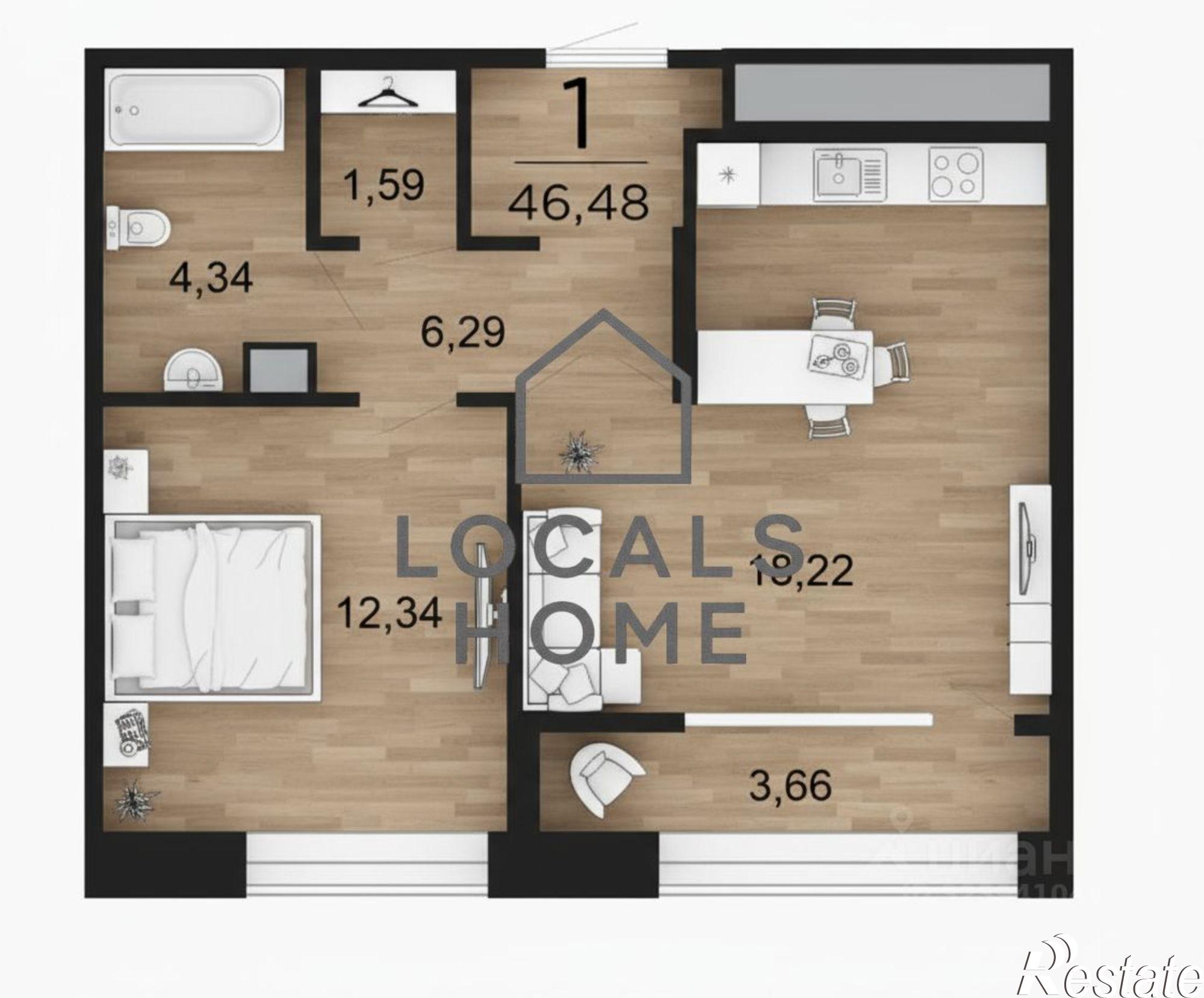 Купить квартиру за 8 647 840 рублей на ул Татарская, 3А