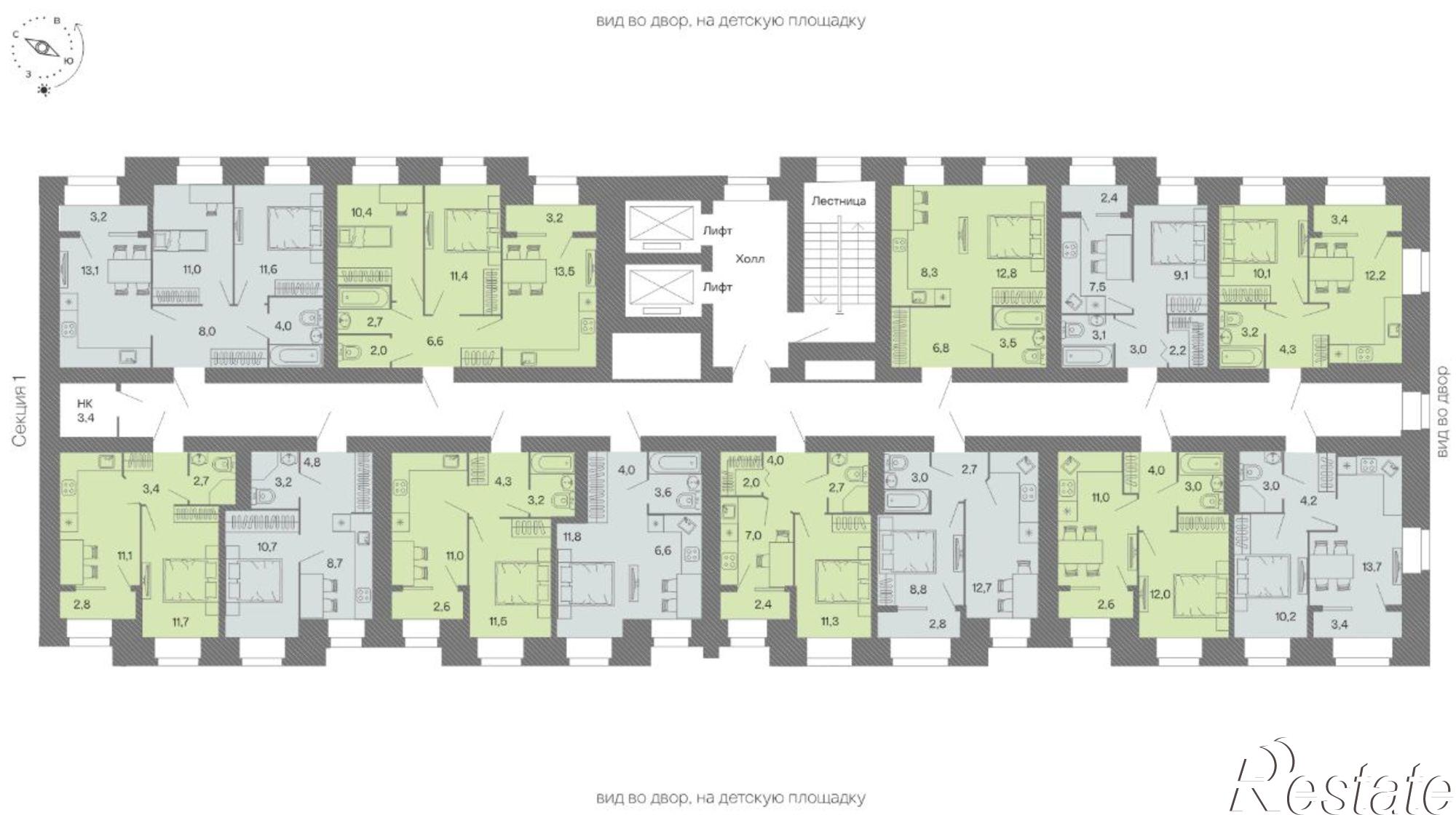 Купить квартиру за 4 350 240 рублей на жилой комплекс Бирюзова Парк