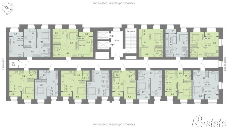 1-комн квартира в новом доме жилой комплекс Бирюзова Парк