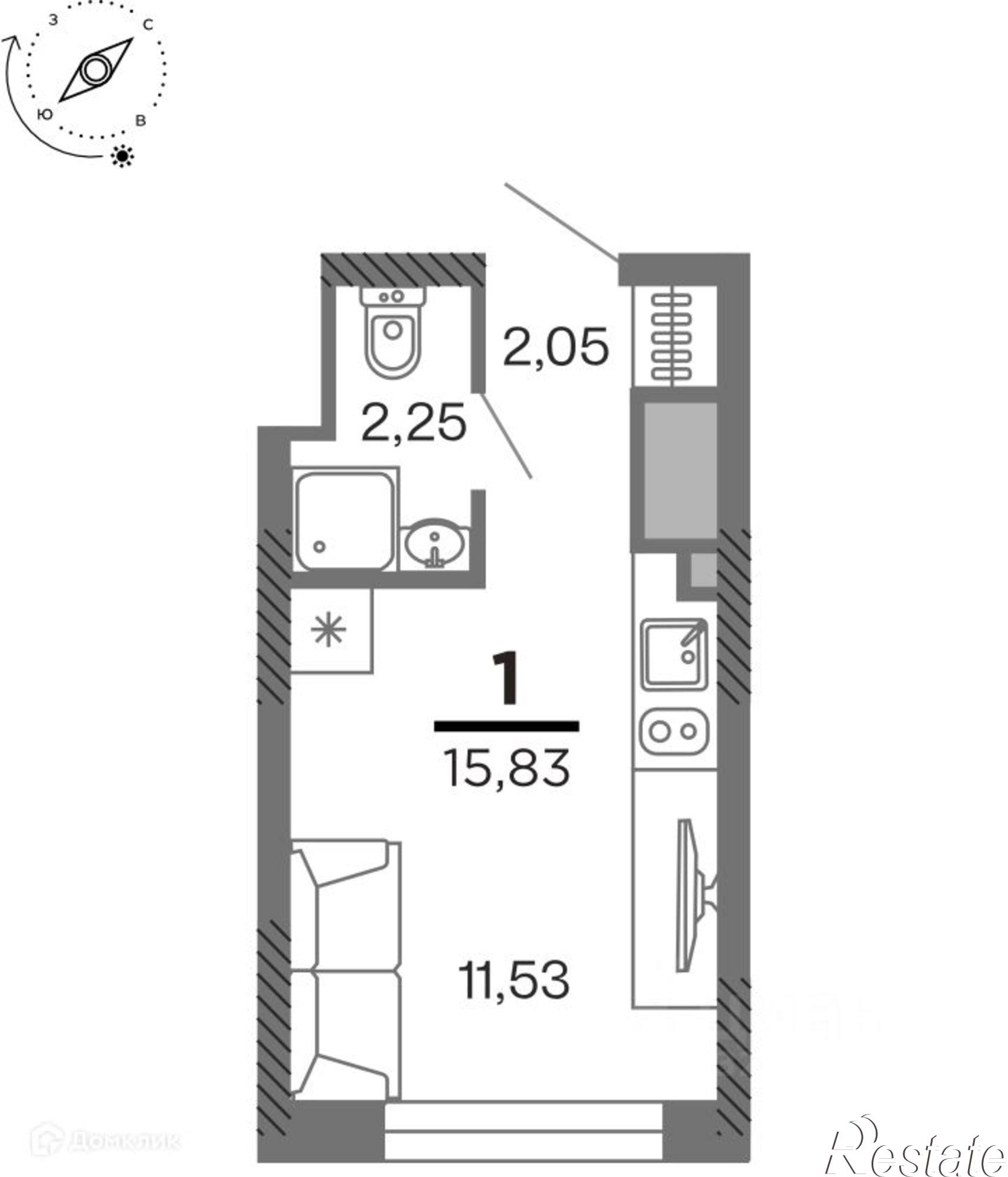Купить квартиру за 2 566 520 рублей на Озёрная улица (Соколовка), 7