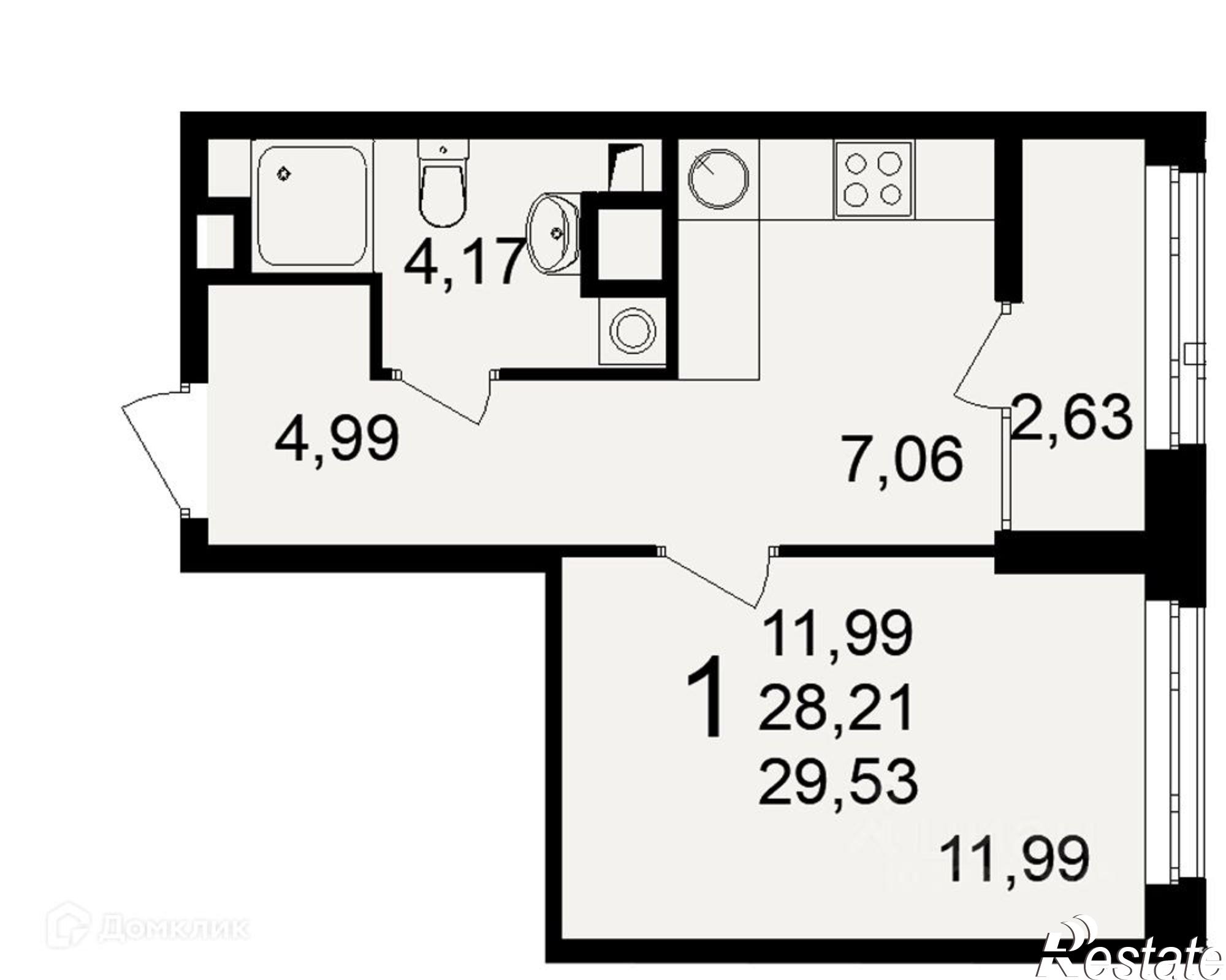 Купить квартиру за 3 602 660 рублей на Южный переулок, 10