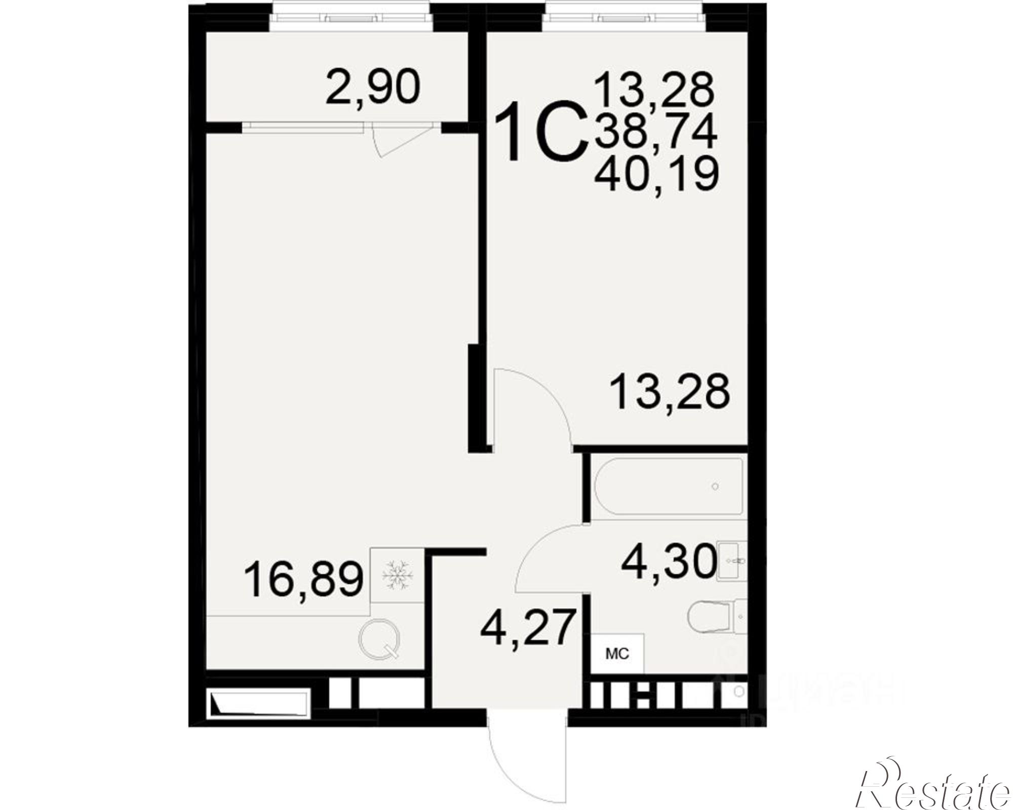 Купить квартиру за 4 501 280 рублей на ул Станкозаводская, 21б