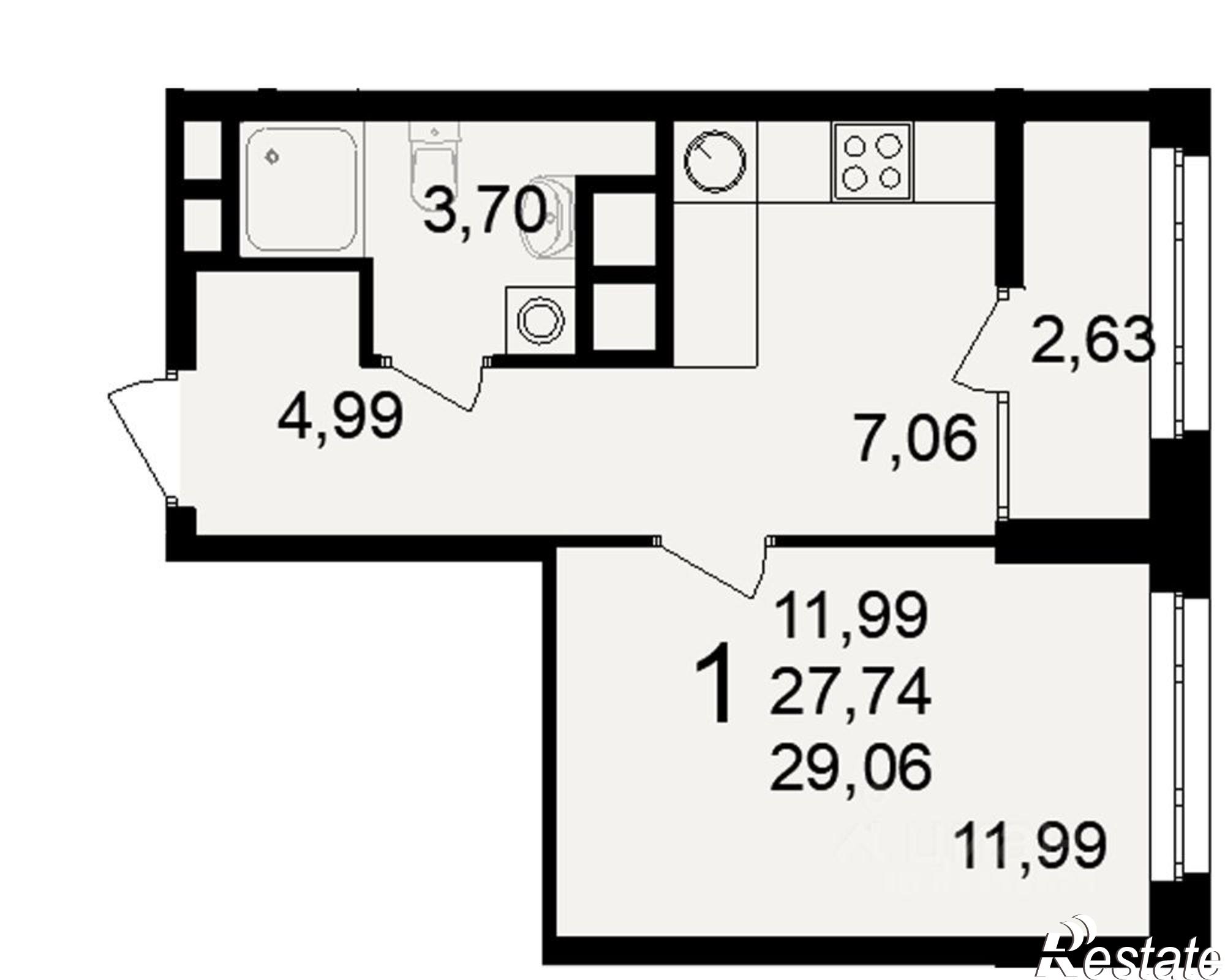 Купить квартиру за 3 661 560 рублей на Куйбышевское шоссе, 19