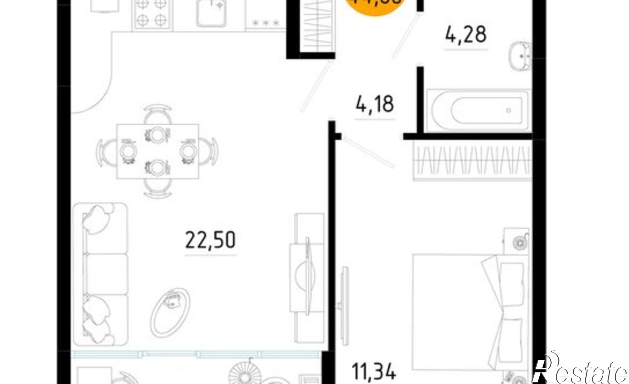 Купить квартиру за 5 770 540 рублей на улица Земнухова, 2