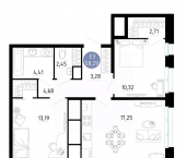 2-комн, 58 кв м, этаж 13/25 ул Стройкова, 83