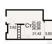 1-комн, 26 кв м, этаж 18/22 ул Станкозаводская, 21б