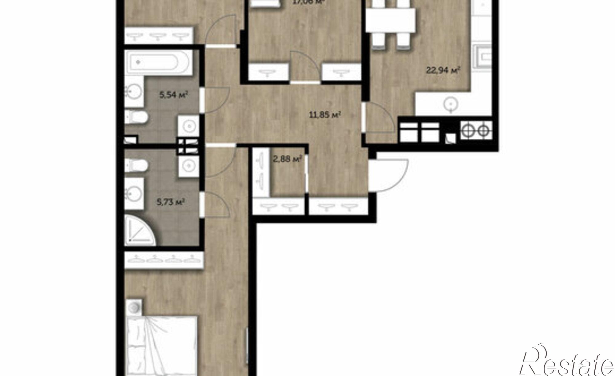 Купить квартиру за 17 452 000 рублей на ул Гражданская, 19б