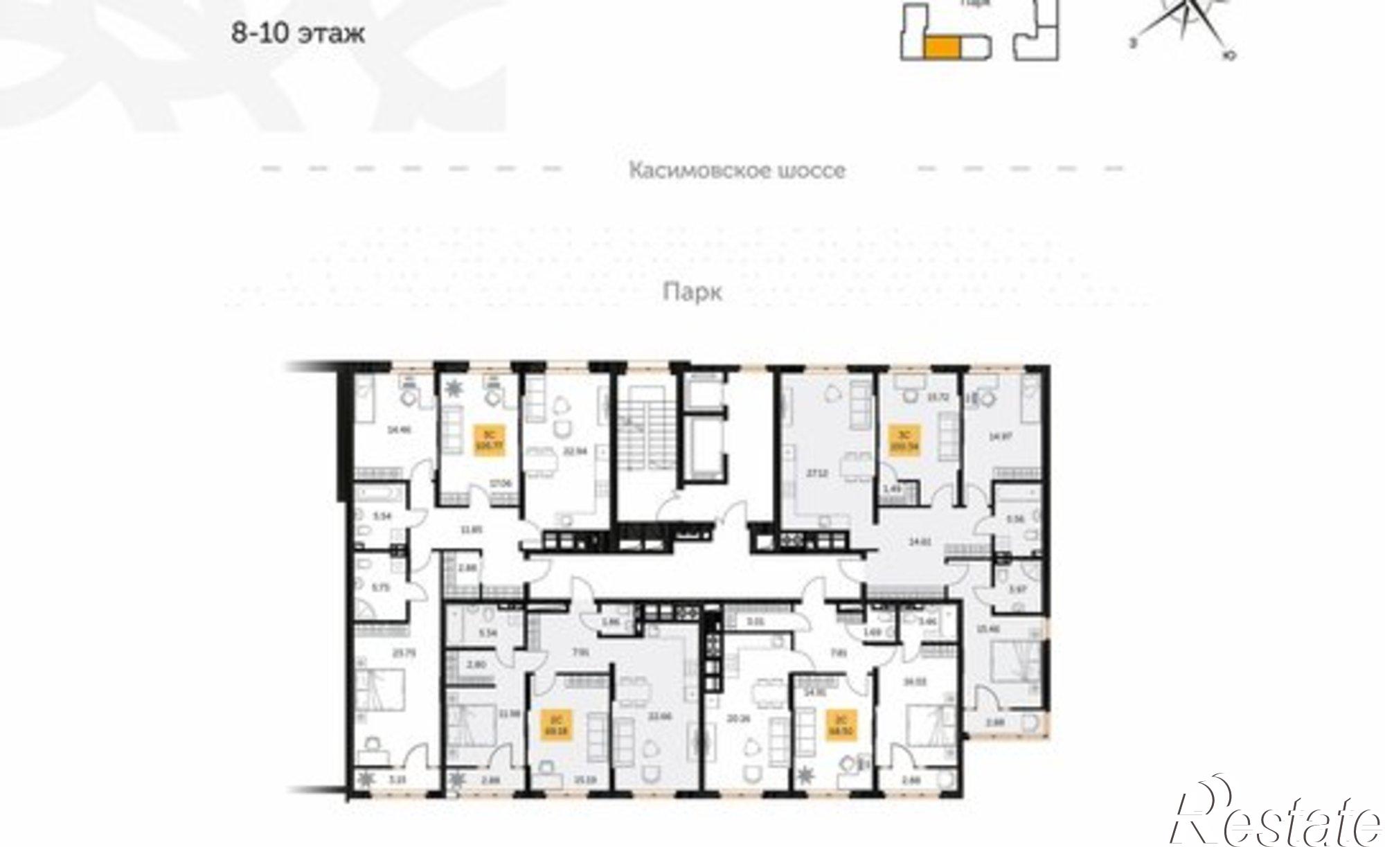 Купить квартиру за 17 452 000 рублей на ул Гражданская, 19б