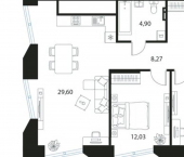 2-комн, 70 кв м, этаж 3/17 Татарская улица, 4