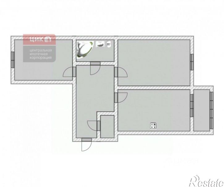 2-комн квартира ул Чкалова, 1 4,  д. 1 4,  к. 4