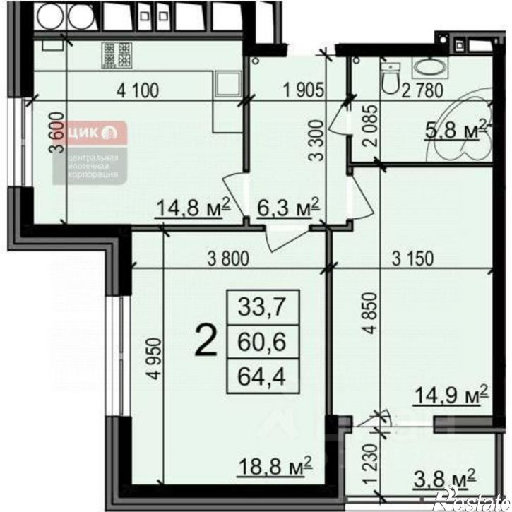 2-комн квартира Касимовское шоссе, 30 5,  д. 30 5,  к. 5
