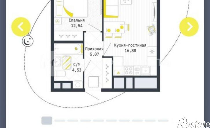 1-комн квартира ул Шереметьевская, 16,  д. 16