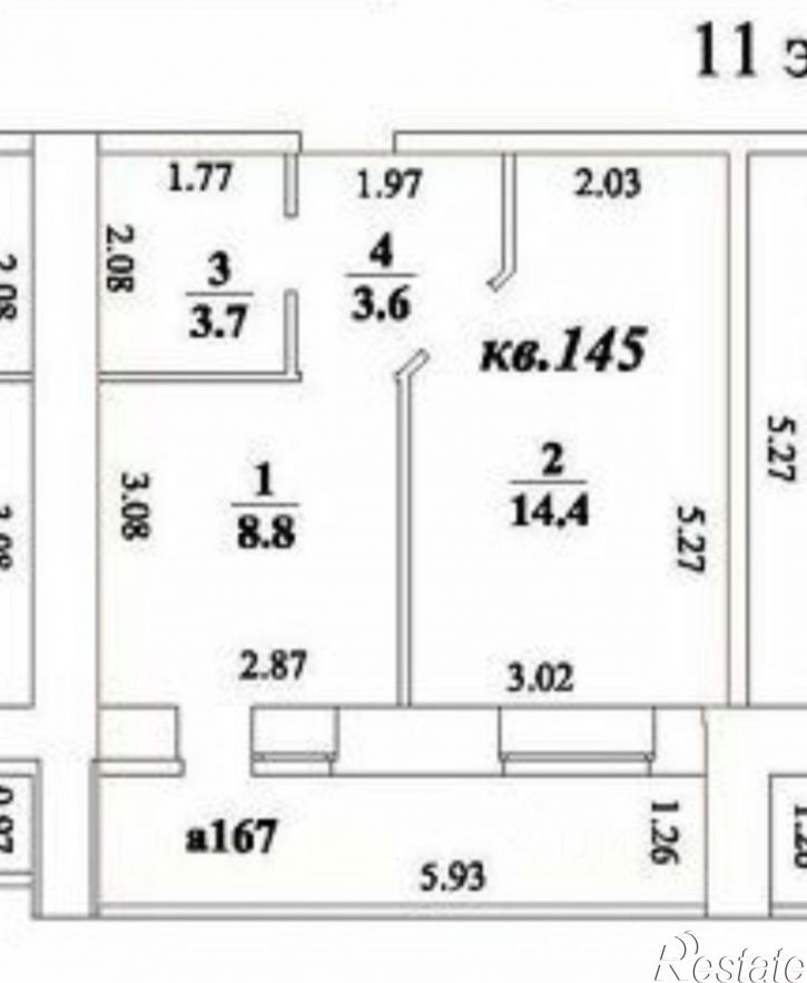 1-комн квартира Кальная улица, 44 к1,  д. 44 к1