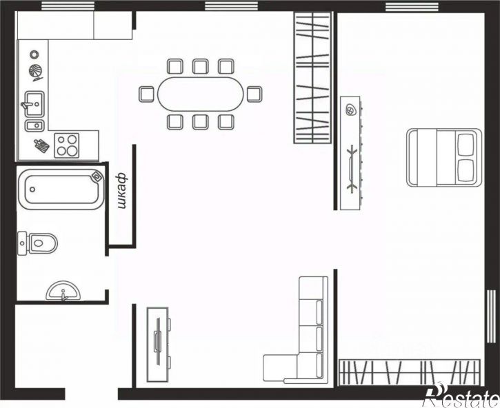 2-комн квартира улица Циолковского, 1/7,  д. 1/7