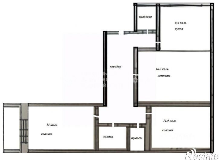 3-комн квартира Михайловское шоссе, 82 к1,  д. 82 к1