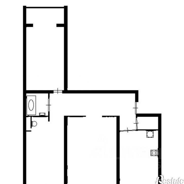 3-комн квартира улица Новосёлов, 40 к2,  д. 40 к2