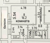3-комн, 60кв м, этаж 4/5 Затинная улица, 5