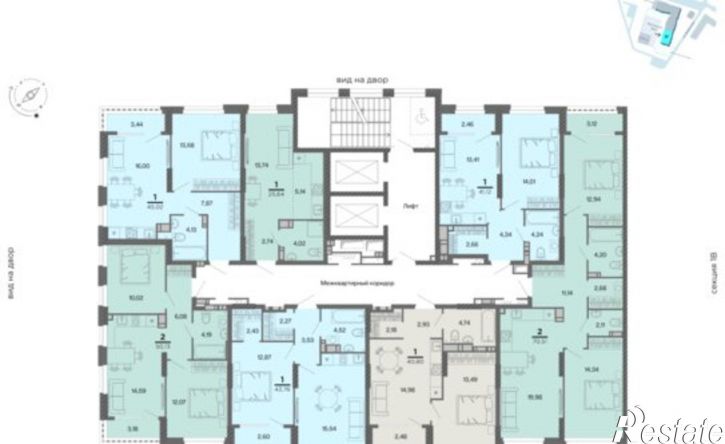 2-комн квартира в новом доме Полевая улица, 47А,  д. 47А