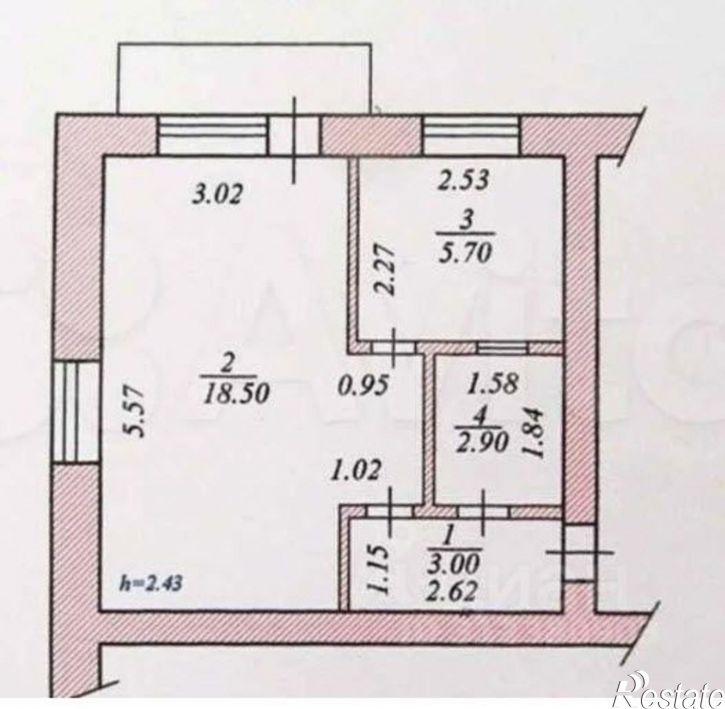 1-комн квартира улица Дзержинского, 59 к1,  д. 59 к1