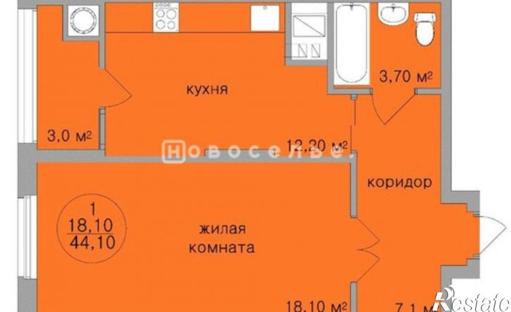 1-комн квартира ул Старое Село, 6,  д. 6