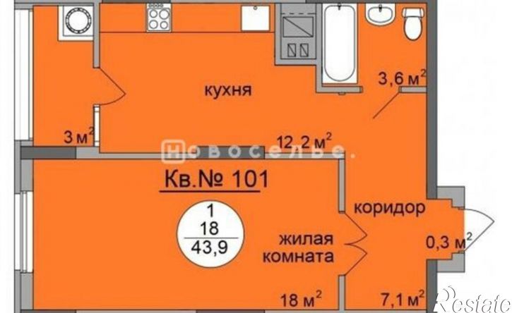 1-комн квартира ул Старое Село, 6,  д. 6