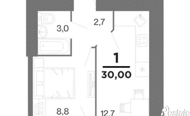 1-комн квартира в новом доме ул Молодцова, 24,  д. 24