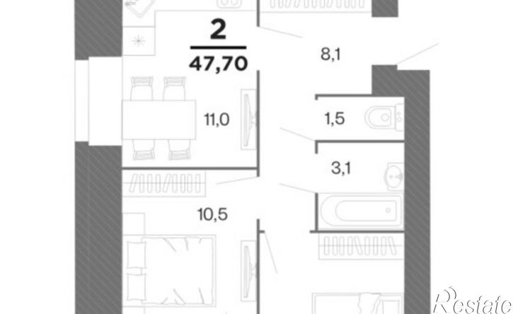 2-комн квартира в новом доме ул Молодцова, 24,  д. 24