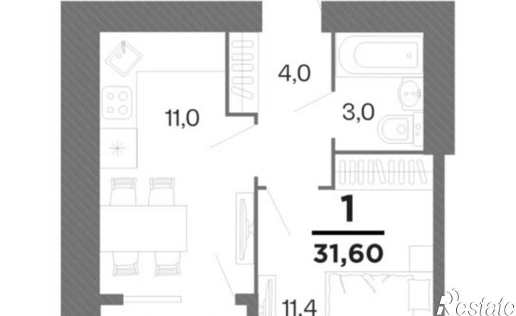 1-комн квартира в новом доме ул Молодцова, 24,  д. 24
