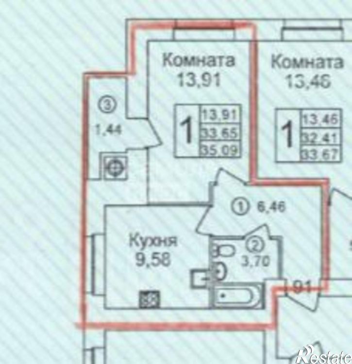 1-комн квартира Олимпийский городок мкр, д.8