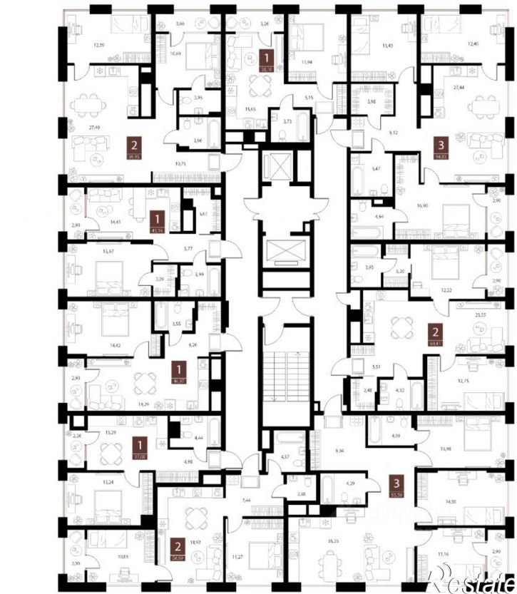 3-комн квартира в новом доме ул Бирюзова, 21 2 стр 3,  д. 21 2 стр 3,  к. 2 стр 3
