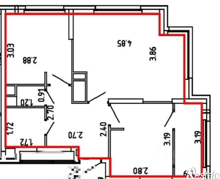 2-комн квартира ул Полина, 1,  д. 1