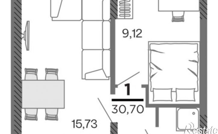 1-комн квартира в новом доме Озёрная улица (Соколовка), 7,  д. 7