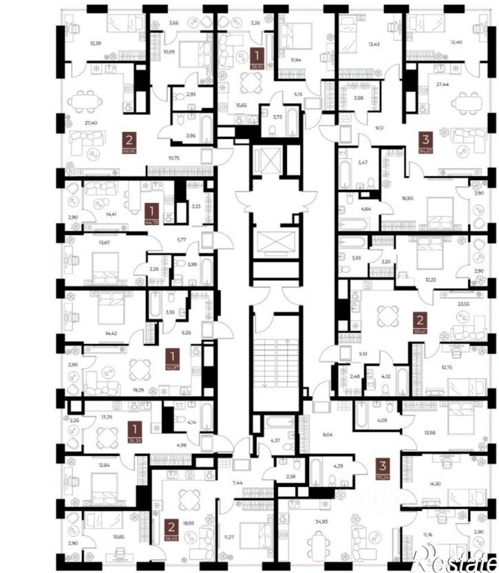 1-комн квартира в новом доме ул Бирюзова, 21 2 стр 3,  д. 21 2 стр 3,  к. 2 стр 3
