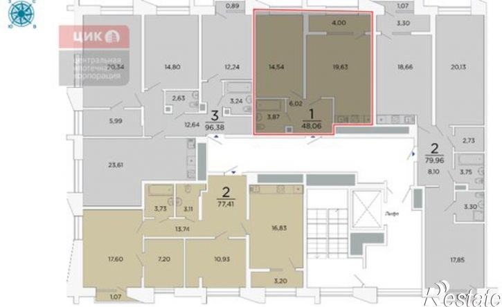 1-комн квартира в новом доме 1-й проезд Гагарина, 3,  д. 3