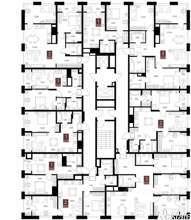 1-комн квартира в новом доме ул Бирюзова, 21 2 стр 3,  д. 21 2 стр 3,  к. 2 стр 3