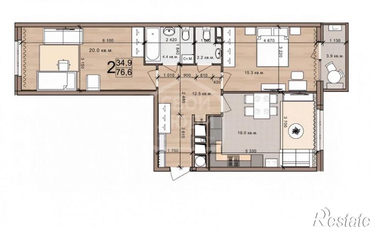 2-комн квартира Быстрецкая улица, 18к3,  д. 18к3