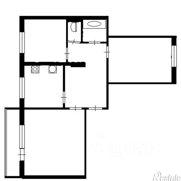 3-комн квартира ул Зубковой, 10а,  д. 10а