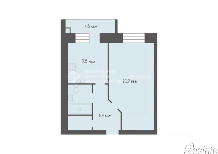 1-комн квартира ул Баженова, 34,  д. 34