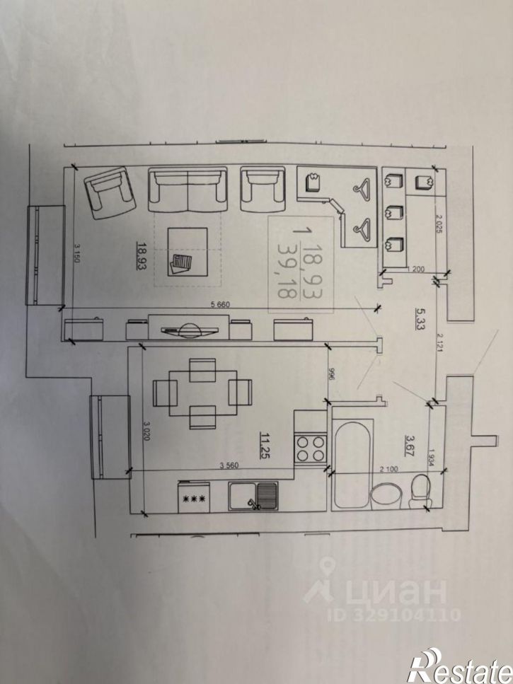 1-комн квартира улица Зубковой, 18 к11,  д. 18 к11