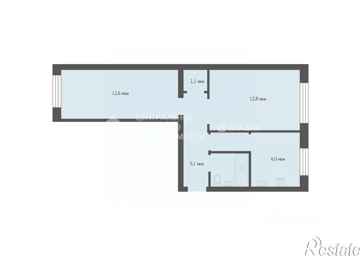 2-комн квартира Рязань, Троллейбусный переулок, 19