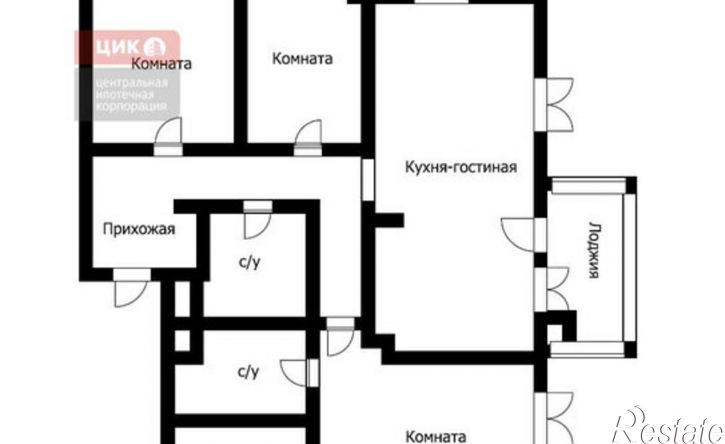 3-комн квартира ул Зубковой, 18 8,  д. 18 8,  к. 8