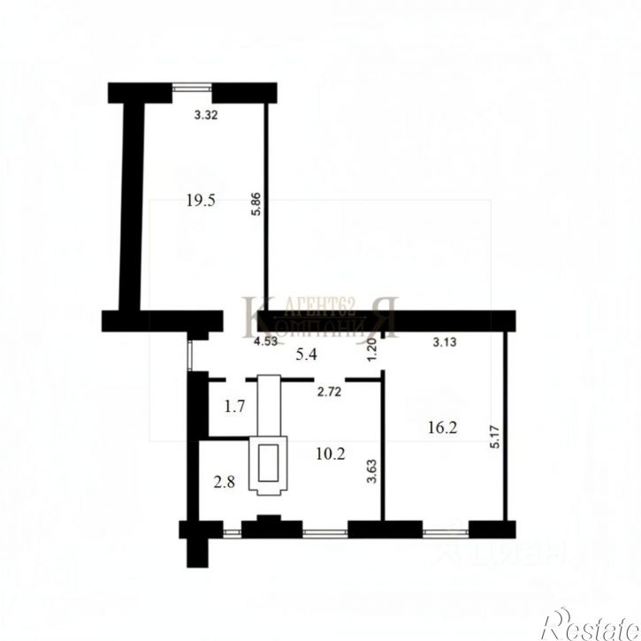 2-комн квартира Рязань г., Октябрьский
