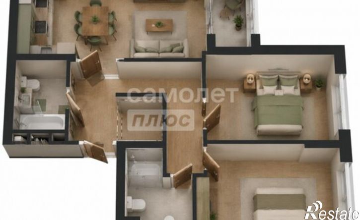 2-комн квартира Льговская улица, 8