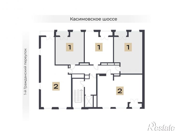 2-комн квартира в новом доме 1-й Новый пр-д, 1,  д. 1